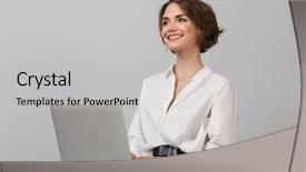  Presentation with wall - Slides having wall background sitting on stool background and a light gray colored foreground