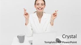  Presentation with hopeful - Colorful theme enhanced with wall background using laptop computer backdrop and a  colored foreground