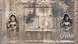  Presentation with cambodia - Presentation featuring wall-carving-with-woman-dancer background and a gray colored foreground