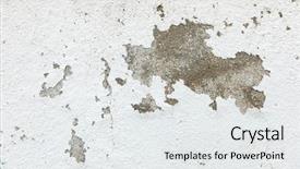  Presentation with cement-paint - Colorful PPT theme enhanced with wall cement surface with worn backdrop and a white colored foreground
