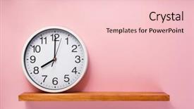  Presentation with abstract - PPT theme enhanced with wall clock at abstract background background and a lemonade colored foreground