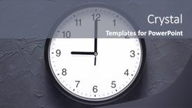  Presentation with dark grey - Beautiful PPT theme featuring wall-clock-at-dark-grey backdrop and a gray colored foreground