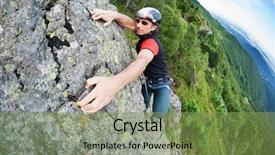  Presentation with effort - Beautiful PPT theme featuring wall concept courage success perseverance backdrop and a seafoam green colored foreground