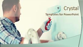  Presentation with family and home love concept - Audience pleasing theme consisting of highroller - repair building and home concept backdrop and a cream colored foreground