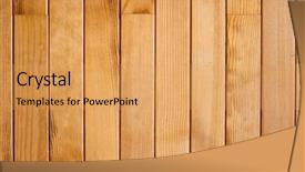  Presentation with wall - Cool new slide set with wall decorated by varnished wooden backdrop and a yellow colored foreground
