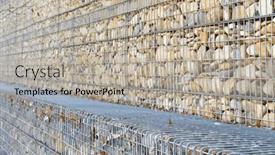  Presentation with support - Presentation featuring wall-formed-by-pebbles background and a mint green colored foreground