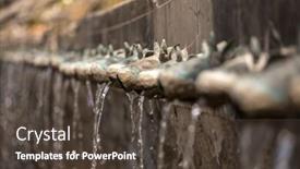  Presentation with mai - Presentation design having heads springs pure drinking water - wall fountain at sacred muktinath background and a tawny brown colored foreground