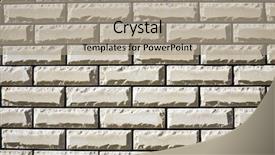  Presentation with white brick - PPT theme enhanced with building or construction background background and a mint green colored foreground