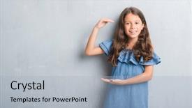  Presentation with symbol - Amazing PPT layouts having wall gesturing with hands show backdrop and a light gray colored foreground