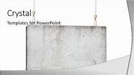  Presentation with cement - Slide set having wall hangings - image of cement blank banner background and a  colored foreground