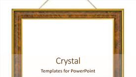  Presentation with retro - Slides with wall hangings - retro frame with string isolated background and a cream colored foreground