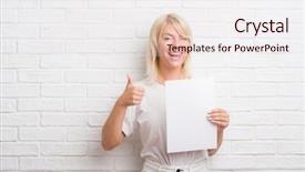  Presentation with floral border over white - Audience pleasing PPT layouts consisting of wall holding blank paper sheet backdrop and a lemonade colored foreground