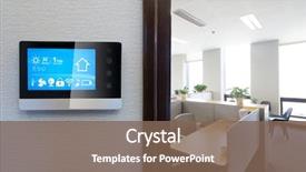  Presentation with smart - Cool new slides with wall in modern office backdrop and a violet colored foreground