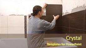  Presentation with renovation - Presentation having wall in the bathroom background and a tawny brown colored foreground