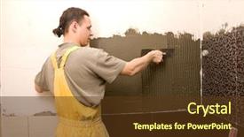  Presentation with renovation - Presentation design enhanced with wall in the bathroom background and a tawny brown colored foreground