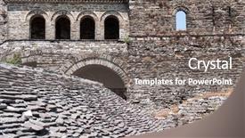  Presentation with wall - Colorful presentation theme enhanced with wall-in-the-citadel backdrop and a gray colored foreground