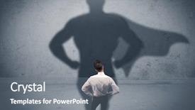  Presentation with superman - PPT layouts with wall looking at his superman background and a gray colored foreground