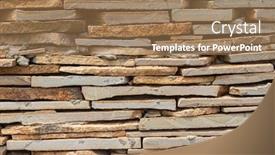  Presentation with wall mart - Amazing slide set having wall-made-of-flagstone backdrop and a coral colored foreground