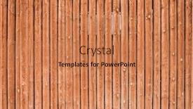  Presentation with wood log - Cool new presentation design with wall-of-a-log-house backdrop and a coral colored foreground