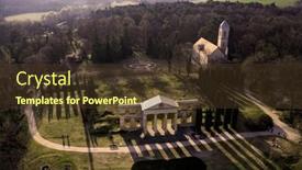  Presentation with castle wall - Presentation theme with wall-of-a-ruined-habsburg background and a tawny brown colored foreground