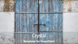  Presentation with barn - Beautiful PPT layouts featuring wall of ancient wooden barn backdrop and a gray colored foreground