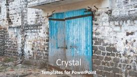  Presentation with barn - Beautiful slide deck featuring wall-of-ancient-wooden-barn backdrop and a gray colored foreground