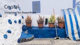  Presentation with fishing - Slides having wall of building in fishing background and a light blue colored foreground