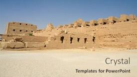  Presentation with karnak - Cool new PPT theme with wall of karnak temple luxor egypt backdrop and a lemonade colored foreground