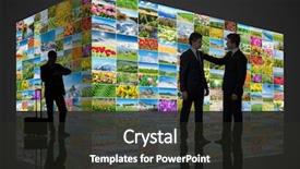  Presentation with album - Presentation theme enhanced with wall of nature photo background and a  colored foreground