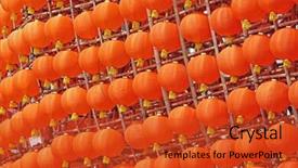  Presentation with chinese lantern - Colorful PPT theme enhanced with wall of of chinese lanterns backdrop and a red colored foreground