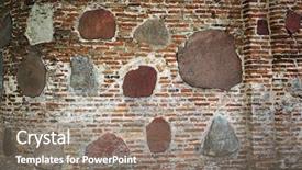  Presentation with vintage interior brick wall - Audience pleasing PPT layouts consisting of wall of the kalozha church backdrop and a gray colored foreground