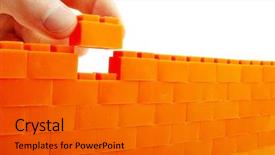  Presentation with white bricks - Presentation enhanced with  background and a  colored foreground