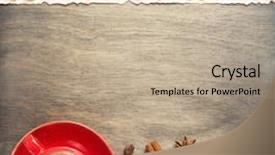  Presentation with beans - PPT layouts having wall paper - cup of coffee and beans background and a coral colored foreground