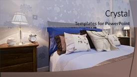  Presentation with pattern - PPT layouts enhanced with wall paper - luxury bedroom detail with flower background and a light gray colored foreground