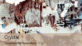  Presentation with posters - Amazing presentation theme having wall paper - old posters grunge textures backdrop and a coral colored foreground