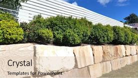  Presentation with sandstone - Presentation design featuring wall sandstone wall modern contemporary background and a lemonade colored foreground