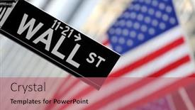  Presentation with world flags - Theme having wall-street-sign-in-focus background and a  colored foreground