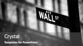  Presentation with manhattan - Cool new presentation theme with wall street sign in lower backdrop and a dark gray colored foreground