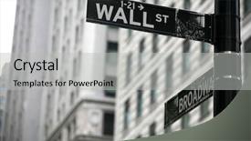 Presentation with wall street - Audience pleasing presentation consisting of wall street backdrop and a light gray colored foreground