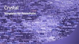  Presentation with brick wall texture - Cool new theme with wall texture background of grey backdrop and a violet colored foreground