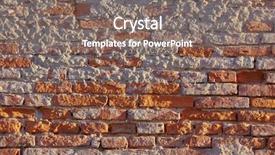  Presentation with old brick wall texture - Audience pleasing presentation design consisting of wall texture old aged bricks backdrop and a gray colored foreground