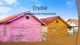  Presentation with maya - Presentation theme featuring wall textures in costa maya background and a light blue colored foreground