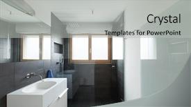  Presentation with apartment - Amazing slide set having wall tile - architecture comfortable apartment bathroom view backdrop and a light gray colored foreground