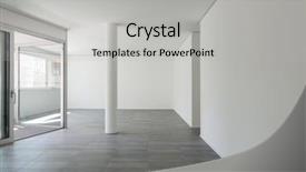  Presentation with wide - Presentation theme having wall tile - interior of empty apartment wide background and a light gray colored foreground