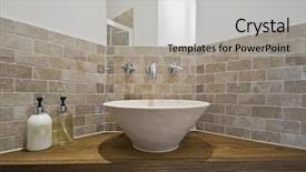  Presentation with wash - Beautiful slides featuring wall tile - marble made hand wash basin backdrop and a light gray colored foreground