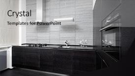  Presentation with kitchen - Beautiful PPT layouts featuring wall tile - part of modern minimalism style backdrop and a light gray colored foreground