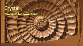  Presentation with ornament - Audience pleasing PPT layouts consisting of wall tile - vintage wood carved ornament backdrop and a tawny brown colored foreground