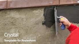  Presentation with tile wall seamless - Presentation design consisting of wall tile cement with trowel background and a gray colored foreground