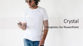  Presentation with blanc - Audience pleasing presentation theme consisting of wall toned photo front tshirt backdrop and a light gray colored foreground