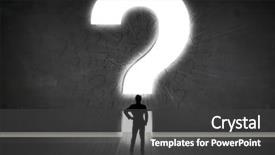  Presentation with bright - PPT layouts featuring wall with a bright question background and a dark gray colored foreground
